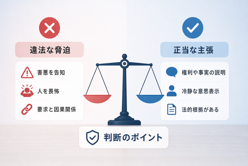 脅迫罪と違法な要求の見分け方