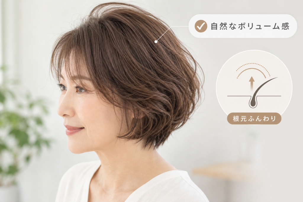50代髪質に合わせたボブパーマのボリュームアップ術