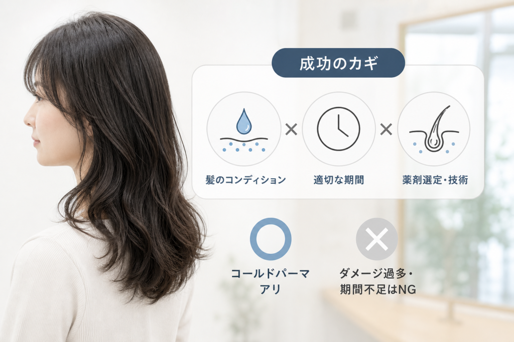 コールドパーマはアリかナシか?縮毛矯正後の成功条件と注意点
