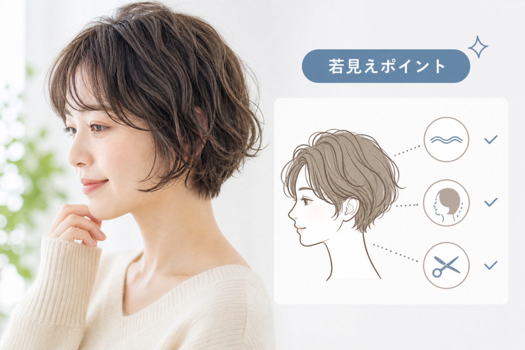ショートやボブでパーマが老けて見えないようにするコツ