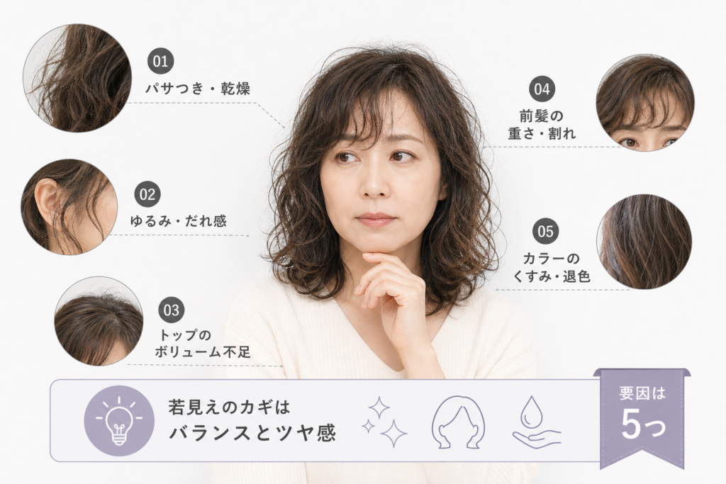 パーマが老けて見える主な要因5つと若返りポイント