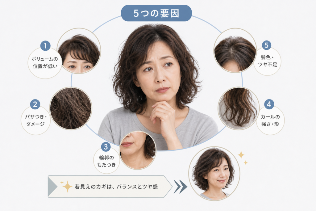 パーマが老けて見える主な要因5つと若返りポイント