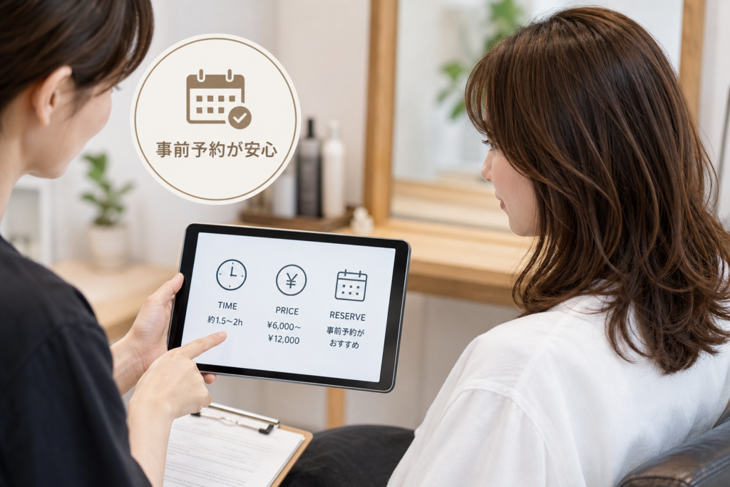 パーマを落としたい時美容院での料金・時間の実際と予約のコツ
