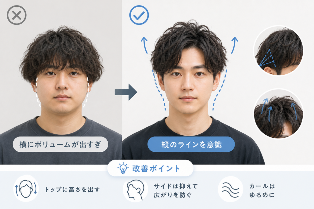 丸顔パーマの失敗パターンと改善テクニック