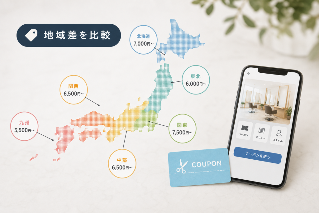 地域ごとのピンパーマ値段相場とクーポン活用術