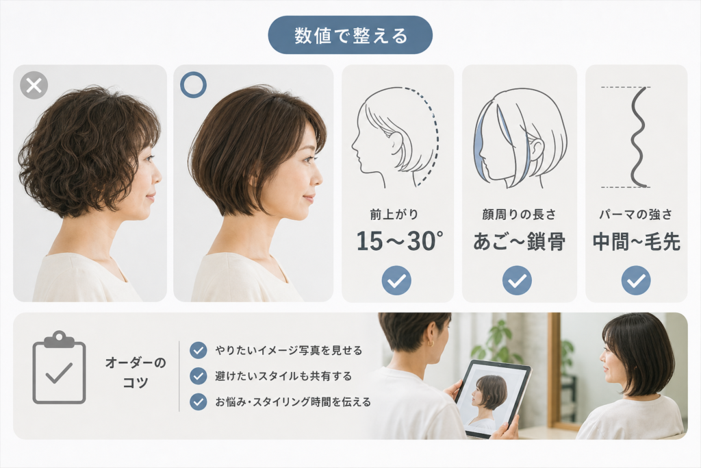 失敗しないおばさんパーマ回避ルールと数値基準