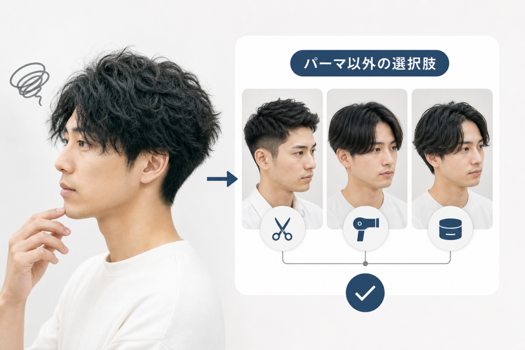 強いくせ毛・剛毛メンズが検討すべきパーマ以外の選択肢