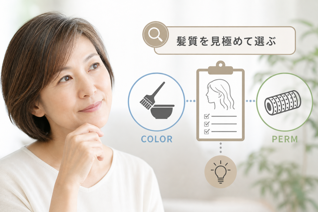 白髪染めとパーマの順番で迷ったら！髪質診断とベストな選び方
