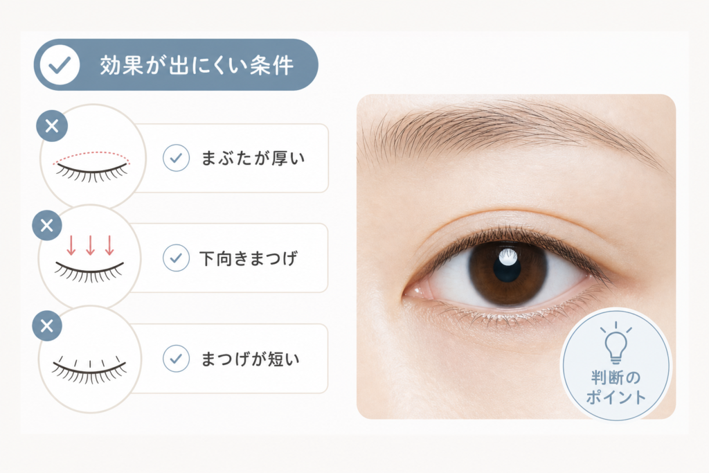 短い一重で効果が薄れやすい条件と判断基準