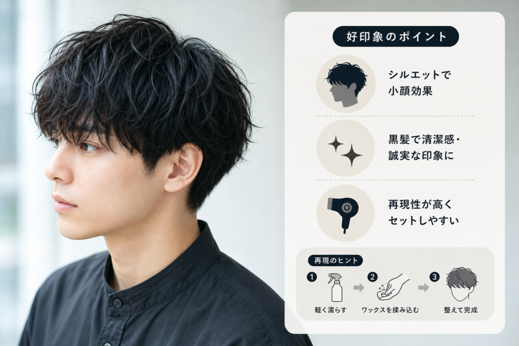 黒髪パーマキャラの男がカッコよく見える理由｜セレクトと再現のヒント