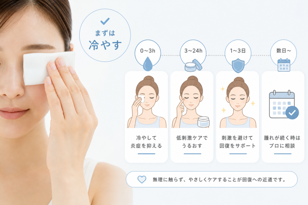 まつ毛パーマでまぶたが腫れたら…即実践できる緊急ケアと回復タイムライン