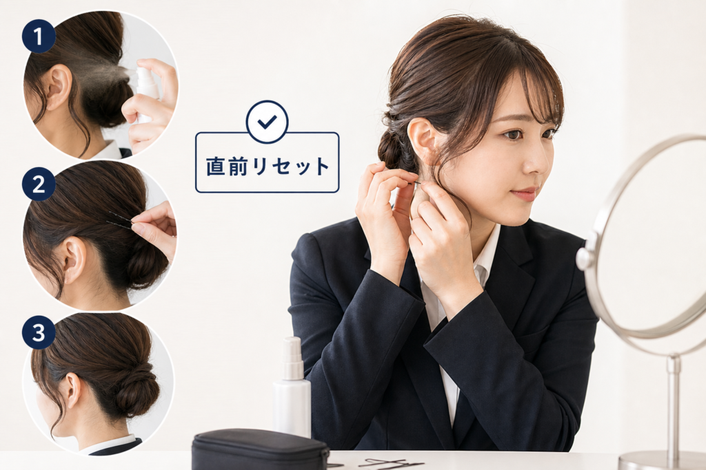 就活パーマが目立つときの隠し方│面接直前の応急処置テク