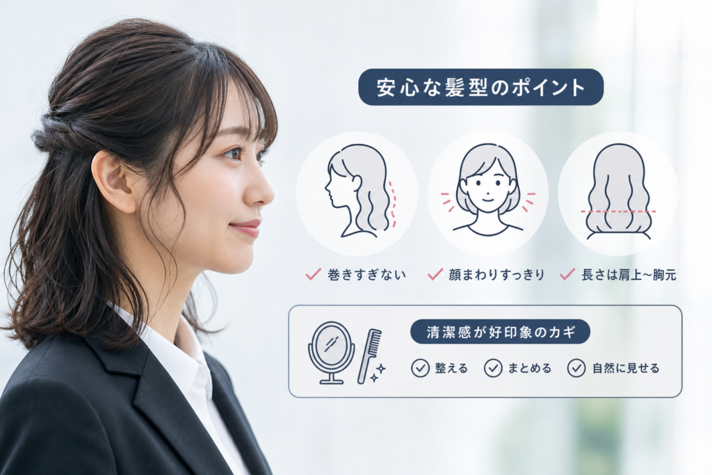 就活パーマの女性が安心な髪型とは？面接で評価されるヘア基準