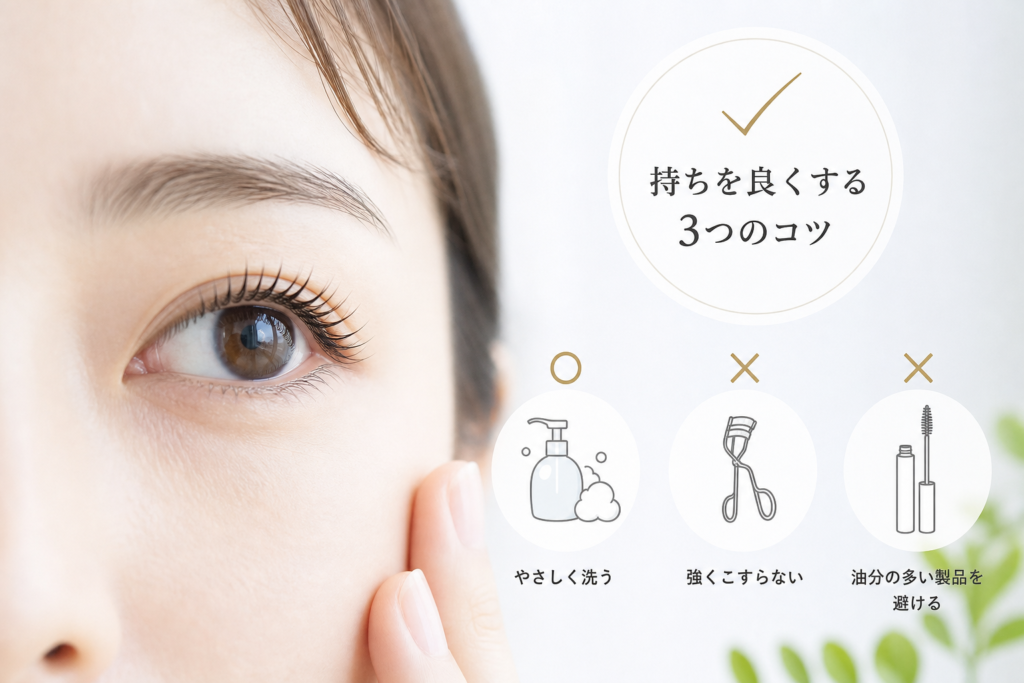 まつ毛パーマが取れやすい人へ！池袋での持ちを良くするコツとホームケア