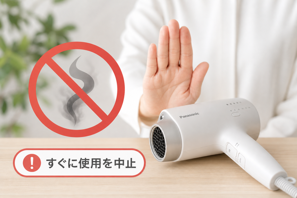 すぐに使用を中止して点検・修理を依頼すべき危険な症状