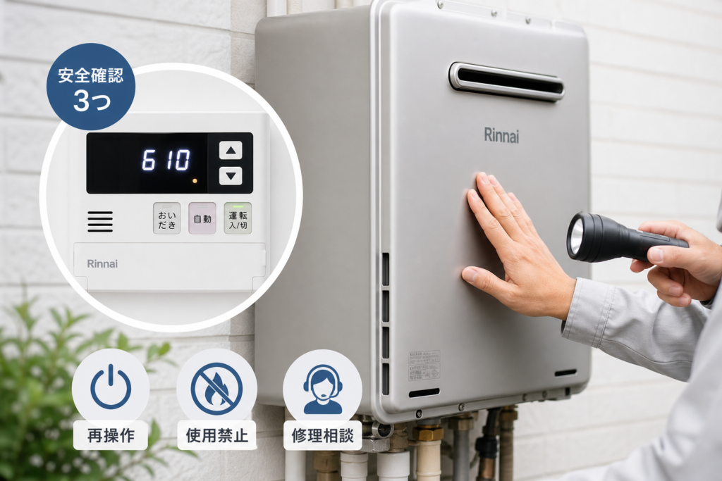 エラー610が出た直後に行う安全確認