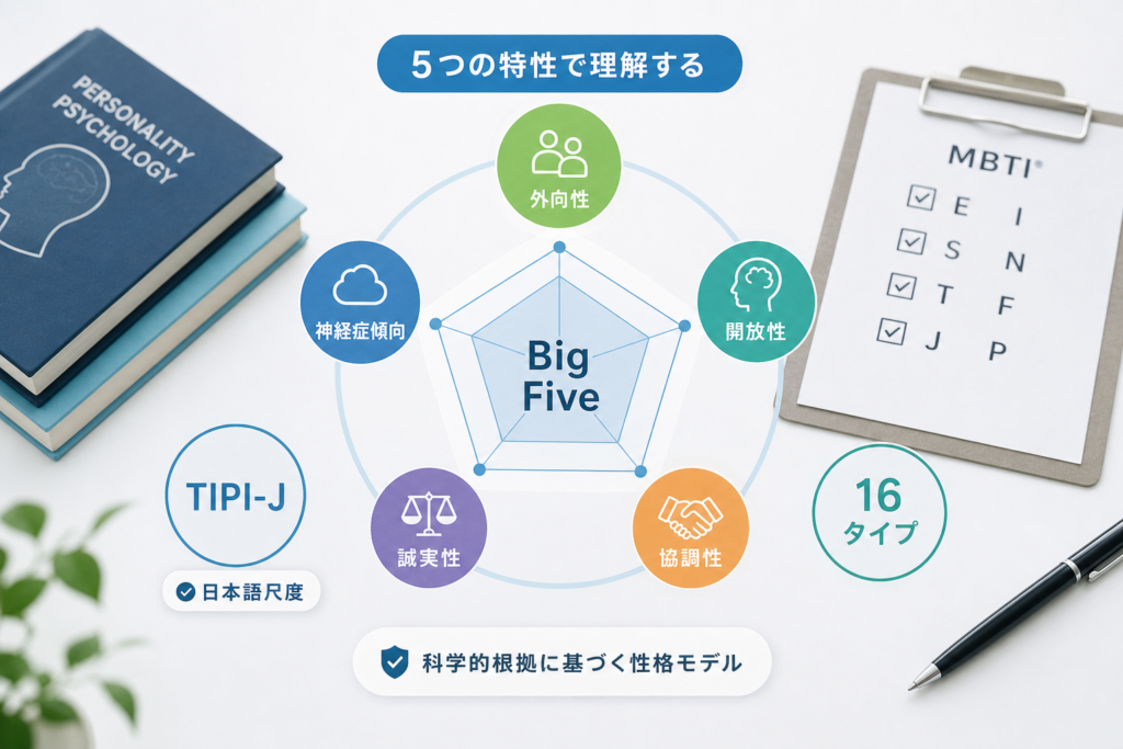 ビッグファイブの研究基盤と日本語尺度TIPI-J
