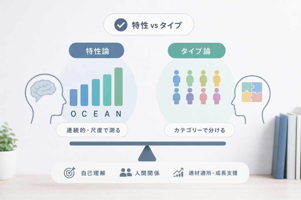 心理学における特性論とタイプ論の違い