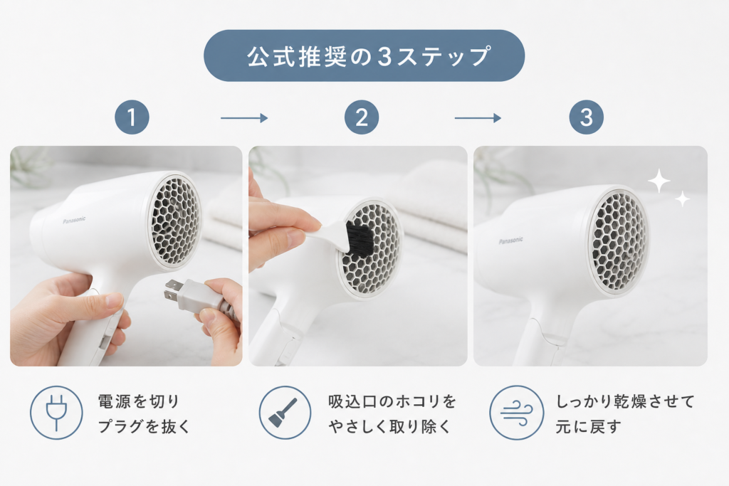 風量を改善するパナソニック公式推奨のお手入れ手順