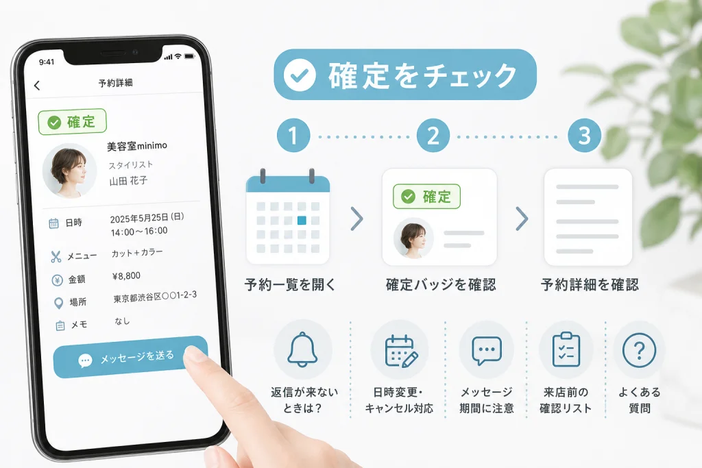 アプリで予約が確定しているか確認する手順