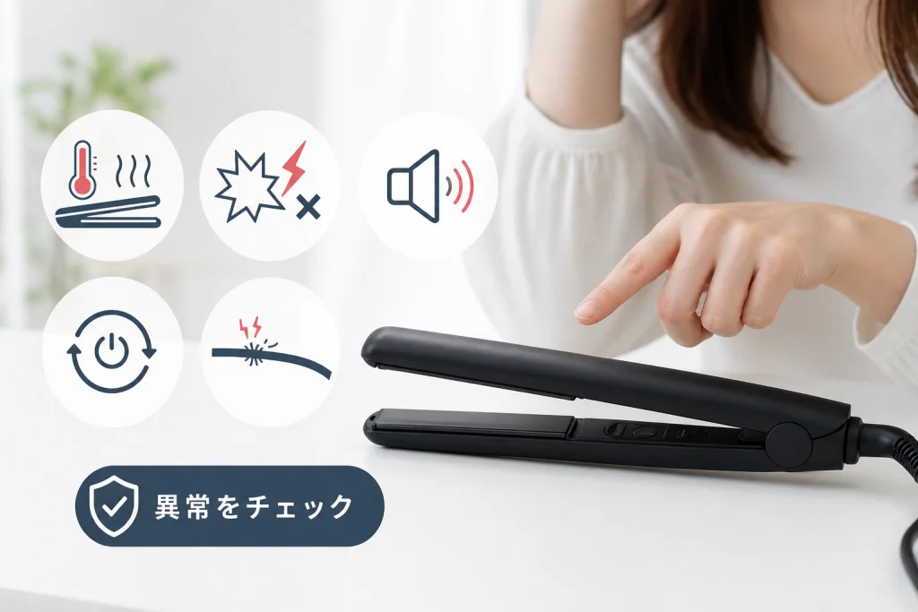 ヘアアイロンの初期不良を疑う症状と、使用を止めるサイン