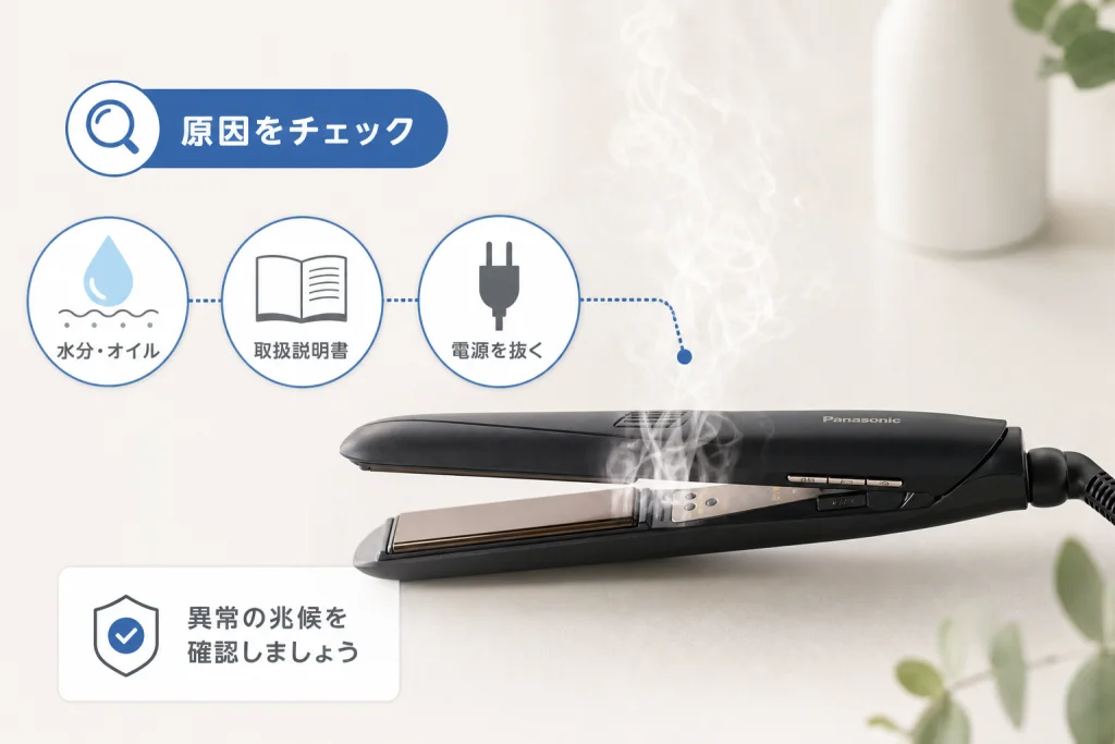 白い煙は水蒸気？発生場所と異常の兆候を確認する
