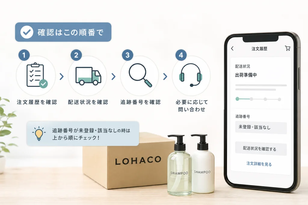 追跡番号が未登録・該当なしになるときの確認順